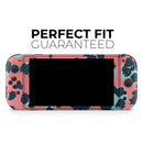 Leopard Coral and Teal V23 // Premium Vinyl Wrap Skin Kit Compatible with the Nintendo Switch 2