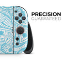 Light Blue Paisley Floral // Premium Vinyl Wrap Skin Kit Compatible with the Nintendo Switch 2