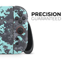 Light Blue and Gray Digital Camouflage // Premium Vinyl Wrap Skin Kit Compatible with the Nintendo Switch 2