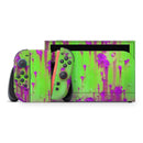 Lime Green Metal with Hot Purple Rust // Premium Vinyl Wrap Skin Kit Compatible with the Nintendo Switch 2