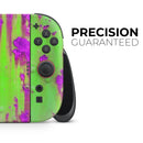 Lime Green Metal with Hot Purple Rust // Premium Vinyl Wrap Skin Kit Compatible with the Nintendo Switch 2