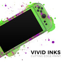 Lime Green Metal with Hot Purple Rust // Premium Vinyl Wrap Skin Kit Compatible with the Nintendo Switch 2