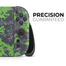 Lime Green and Gray Digital Camouflage // Premium Vinyl Wrap Skin Kit Compatible with the Nintendo Switch 2