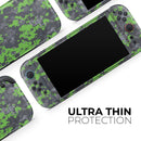 Lime Green and Gray Digital Camouflage // Premium Vinyl Wrap Skin Kit Compatible with the Nintendo Switch 2