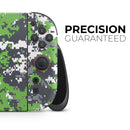 Lime Green and White Digital Camouflage // Premium Vinyl Wrap Skin Kit Compatible with the Nintendo Switch 2