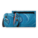 Liquid Blue Color Fusion // Premium Vinyl Wrap Skin Kit Compatible with the Nintendo Switch 2