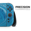 Liquid Blue Color Fusion // Premium Vinyl Wrap Skin Kit Compatible with the Nintendo Switch 2