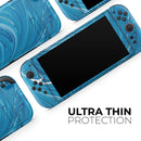 Liquid Blue Color Fusion // Premium Vinyl Wrap Skin Kit Compatible with the Nintendo Switch 2