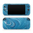 Liquid Blue Color Fusion // Premium Vinyl Wrap Skin Kit Compatible with the Nintendo Switch 2
