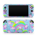 Magical Cartoon Unicorns // Premium Vinyl Wrap Skin Kit Compatible with the Nintendo Switch 2