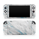 Marble & Digital Blue Frosted Foil V8 // Premium Vinyl Wrap Skin Kit Compatible with the Nintendo Switch 2