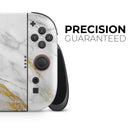 Marble & Digital Gold Foil V4 // Premium Vinyl Wrap Skin Kit Compatible with the Nintendo Switch 2