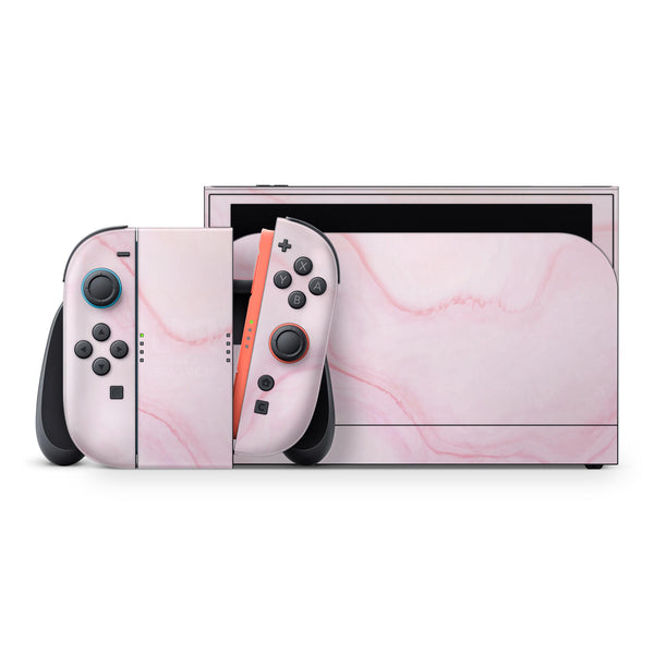 Marble Surface V1 Pink // Skin Decal Wrap Kit for Nintendo Switch 2