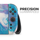 Marbleized Blue Paradise V45 // Premium Vinyl Wrap Skin Kit Compatible with the Nintendo Switch 2