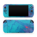 Marbleized Ocean Blue // Premium Vinyl Wrap Skin Kit Compatible with the Nintendo Switch 2