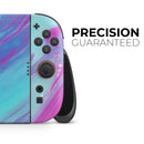 Marbleized Pink Ocean Blue v32 // Premium Vinyl Wrap Skin Kit Compatible with the Nintendo Switch 2