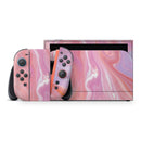 Marbleized Pink Paradise // Premium Vinyl Wrap Skin Kit Compatible with the Nintendo Switch 2