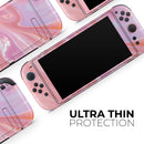 Marbleized Pink Paradise // Premium Vinyl Wrap Skin Kit Compatible with the Nintendo Switch 2