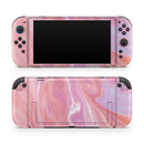 Marbleized Pink Paradise // Premium Vinyl Wrap Skin Kit Compatible with the Nintendo Switch 2
