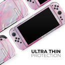 Marbleized Pink Paradise V8 // Premium Vinyl Wrap Skin Kit Compatible with the Nintendo Switch 2