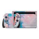Marbleized Pink and Blue Paradise V322 // Premium Vinyl Wrap Skin Kit Compatible with the Nintendo Switch 2
