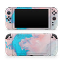 Marbleized Pink and Blue Paradise V322 // Premium Vinyl Wrap Skin Kit Compatible with the Nintendo Switch 2