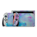 Marbleized Pink and Blue Paradise V371 // Premium Vinyl Wrap Skin Kit Compatible with the Nintendo Switch 2