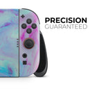 Marbleized Pink and Blue Paradise V371 // Premium Vinyl Wrap Skin Kit Compatible with the Nintendo Switch 2