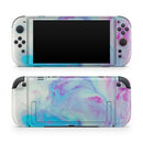 Marbleized Pink and Blue Paradise V371 // Premium Vinyl Wrap Skin Kit Compatible with the Nintendo Switch 2