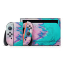 Marbleized Pink and Blue Paradise V432 // Premium Vinyl Wrap Skin Kit Compatible with the Nintendo Switch 2