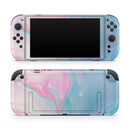 Marbleized Pink and Blue Paradise V482 // Premium Vinyl Wrap Skin Kit Compatible with the Nintendo Switch 2