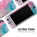 Marbleized Pink and Blue Paradise V712 // Premium Vinyl Wrap Skin Kit Compatible with the Nintendo Switch 2