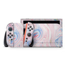 Marbleized Pink and Blue Swirl V2123 // Premium Vinyl Wrap Skin Kit Compatible with the Nintendo Switch 2