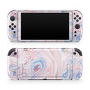 Marbleized Pink and Blue Swirl V2123 // Premium Vinyl Wrap Skin Kit Compatible with the Nintendo Switch 2
