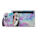 Marbleized Soft Blue V32 // Premium Vinyl Wrap Skin Kit Compatible with the Nintendo Switch 2