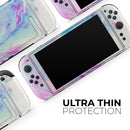 Marbleized Soft Blue V32 // Premium Vinyl Wrap Skin Kit Compatible with the Nintendo Switch 2