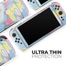 Marbleized Swirling Cotton Candy // Premium Vinyl Wrap Skin Kit Compatible with the Nintendo Switch 2
