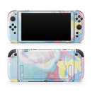 Marbleized Swirling Cotton Candy // Premium Vinyl Wrap Skin Kit Compatible with the Nintendo Switch 2