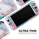 Marbleized Teal and Pink V2 // Premium Vinyl Wrap Skin Kit Compatible with the Nintendo Switch 2