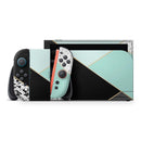 Minimalistic Mint and Gold Striped V1 // Premium Vinyl Wrap Skin Kit Compatible with the Nintendo Switch 2