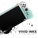 Minimalistic Mint and Gold Striped V1 // Premium Vinyl Wrap Skin Kit Compatible with the Nintendo Switch 2