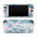 Mixtured Blue 57 Textured Marble // Premium Vinyl Wrap Skin Kit Compatible with the Nintendo Switch 2