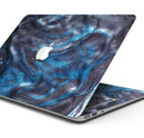 Modern Marble Sapphire Metallic Mix V11 - Skin Decal Wrap Kit Compatible with the Apple MacBook Pro, Pro with Touch Bar or Air (13", 15" & 16" - Newer Models)