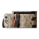Modern Gold Hex V1 // Premium Vinyl Wrap Skin Kit Compatible with the Nintendo Switch 2