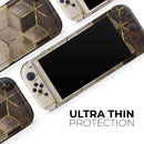 Modern Gold Hex V1 // Premium Vinyl Wrap Skin Kit Compatible with the Nintendo Switch 2