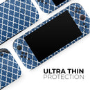Navy & White Seamless Morocan Pattern // Premium Vinyl Wrap Skin Kit Compatible with the Nintendo Switch 2