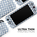 Navy & White Seamless Morocan Pattern V2 // Premium Vinyl Wrap Skin Kit Compatible with the Nintendo Switch 2