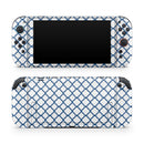 Navy & White Seamless Morocan Pattern V2 // Premium Vinyl Wrap Skin Kit Compatible with the Nintendo Switch 2