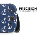 Navy and White Micro Anchors // Premium Vinyl Wrap Skin Kit Compatible with the Nintendo Switch 2