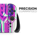 Neon Blurry Hexagons // Premium Vinyl Wrap Skin Kit Compatible with the Nintendo Switch 2